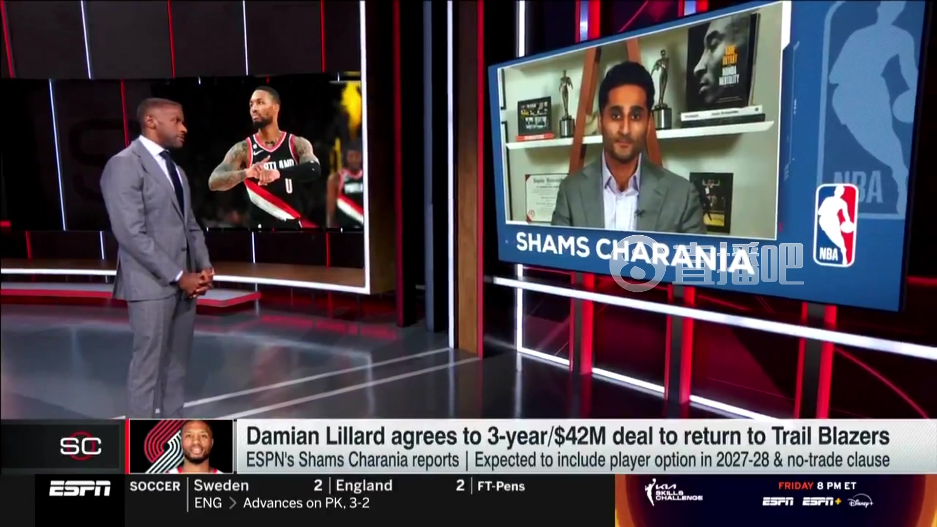 屆時楊瀚森二年級名記利拉德要一整年來恢復26-27賽季復出