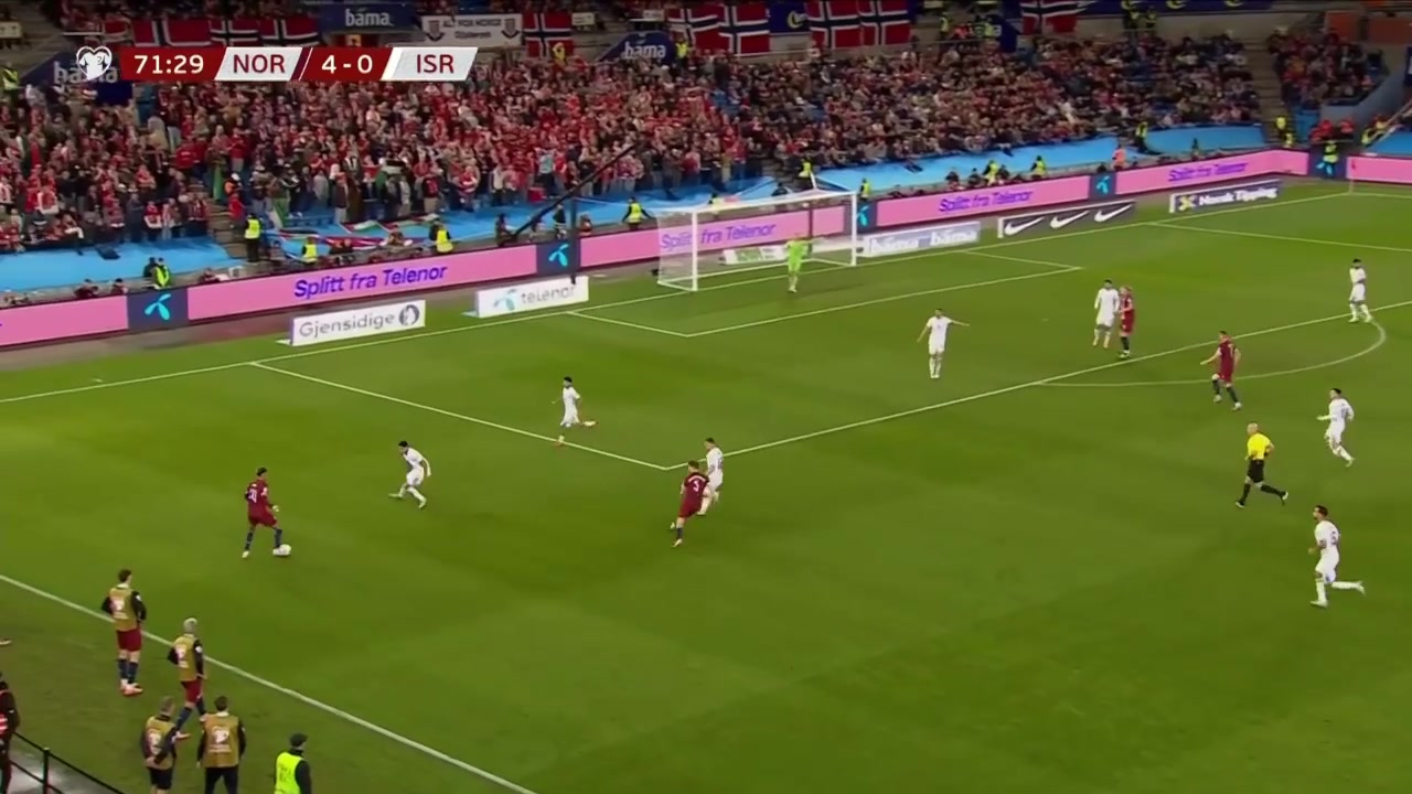 魔人上演帽子戲法哈蘭德小角度頭球破門本場(chǎng)兩進(jìn)頭球