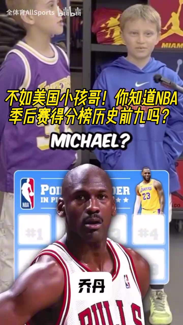 小球迷是真愛籃球啊街頭采訪NBA季后賽得分歷史前九都有誰